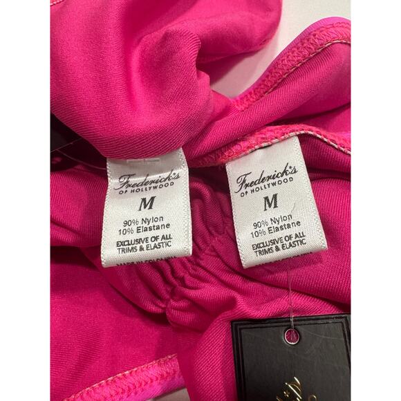 NEW Fredericks of Hollywood Laguna 2 Piece Bikini Set Size M Hot Pink NWT - Picture 6 of 9